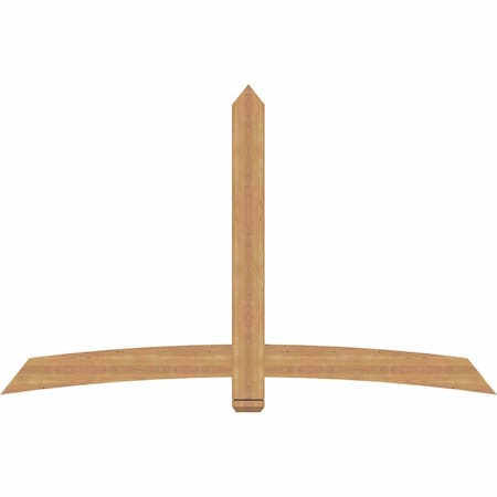 Ekena Millwork Bellingham Timber Gable Bracket, Western Red Cedar, 84"W x 53"H x 1 1/2"D x 5 1/2"F, 15/12 Pitch GBW084X53X0206BEL00SWR